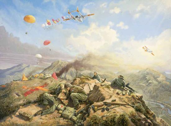 L’œuvre Maintenir la position, Kapyong de Ted Zuber. 