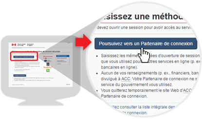 image d’options de connexion - l’option Partenaire de connexion