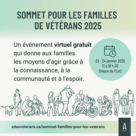 Un poster pour un sommet pour les familles de vétérans