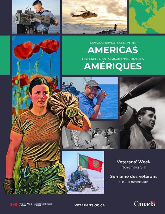 Une affiche avec une personne portant un sac