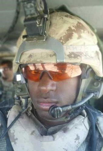 A man wearing a military uniform.