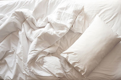 White bedding