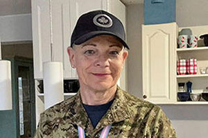 Michelle Backhouse wearing a Canadian Armed Forces uniform.