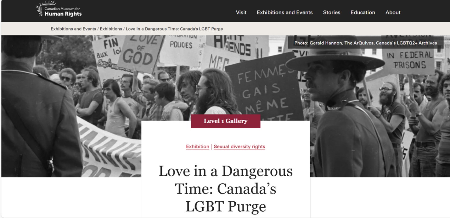 The Canadian Museum for Human Rights holding Love in a Dangerous Time exhibit until early 2026.