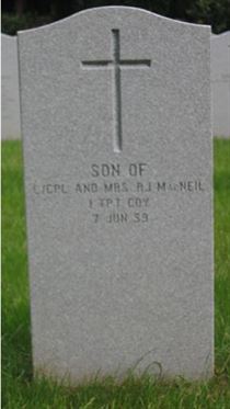 Headstone of Infant Son MacNeil.