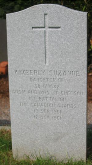 Headstone of Kimberly Suzanne Chesson.