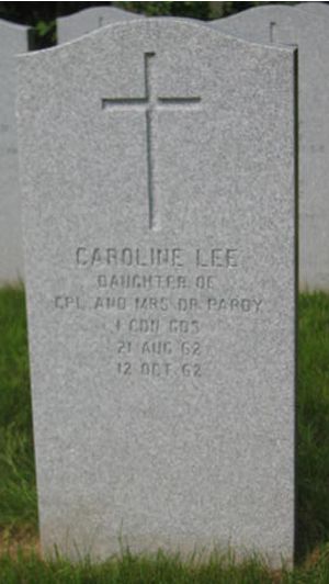 Headstone of Caroline Lee Pardy.