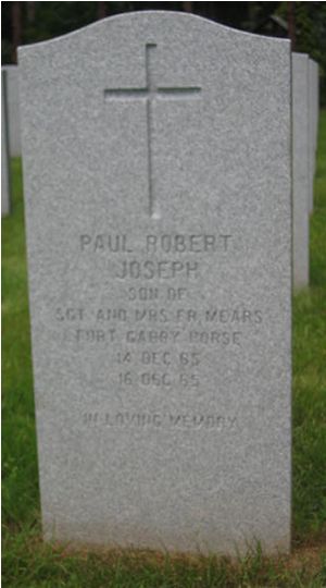 Pierre tombale de Paul Robert Joseph Mears.