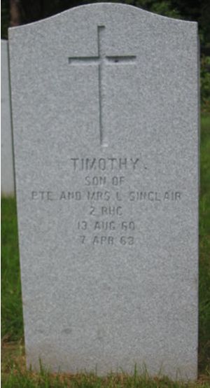 Headstone of Timothy Sinclair.