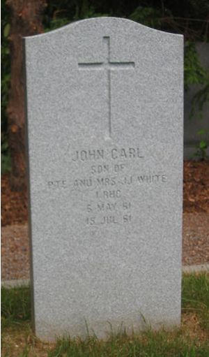 Pierre tombale de John Carl White.