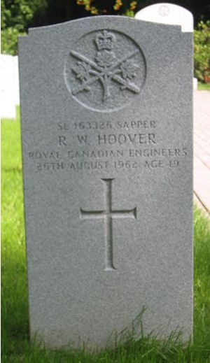 Headstone of R. W. Hoover.