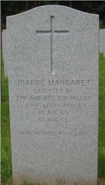 Headstone of Joanne Margaret Milloy.