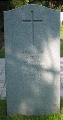 Headstone of Barbara Rebbitt.