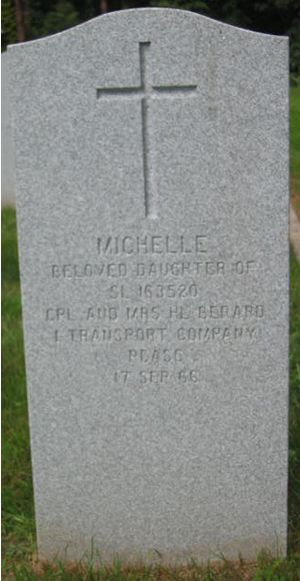 Headstone of Michelle Berard.