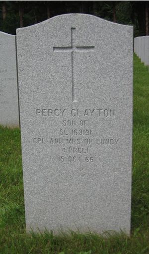 Headstone of Percy Clayton Lundy.