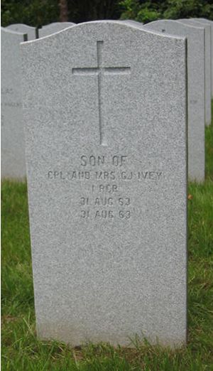 Headstone of Infant Son Ivey.