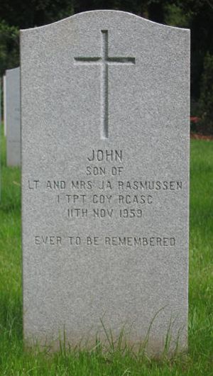 Headstone of John Rasmussen.