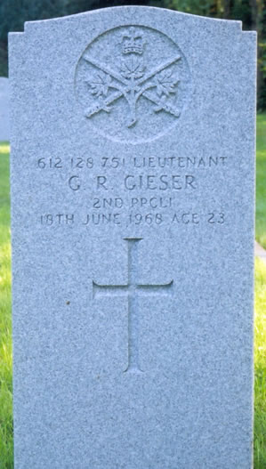 Headstone of G. R. Gieser.