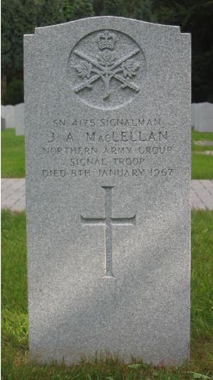 Headstone of J. A. MacLellan.