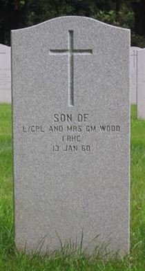 Headstone of Infant Son Wood.