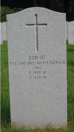 Headstone of Infant Son Fitzgerald.