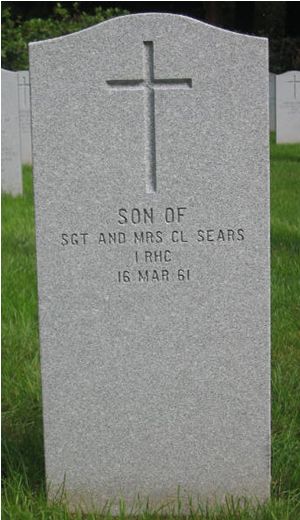 Headstone of Infant Son Sears.
