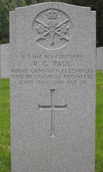 Headstone of R. G. Paul.