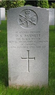 Headstone of D. S. Barnett.