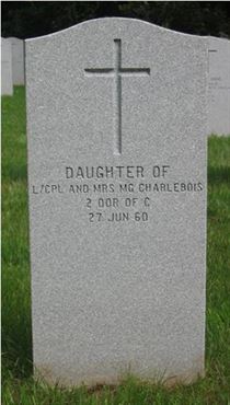 Pierre tombale de Infant Daughter Charlebois.