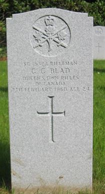 Headstone of C. C. Blad.