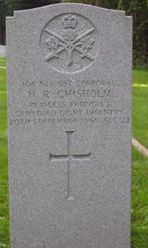 Headstone of H. R. Chisholm.