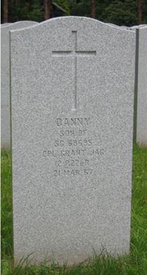 Headstone of Danny Grant.