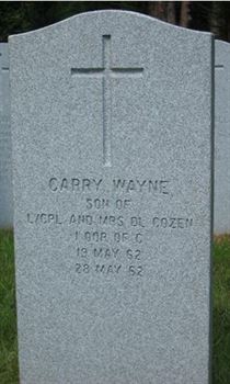 Pierre tombale de Carry Wayne Cozen.