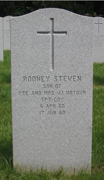Headstone of Rodney Steven Votour.