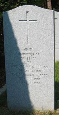 Headstone of Heidi Morrison.