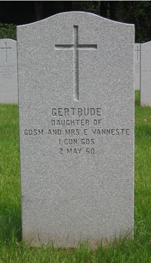 Headstone of Gertrude Vanneste.