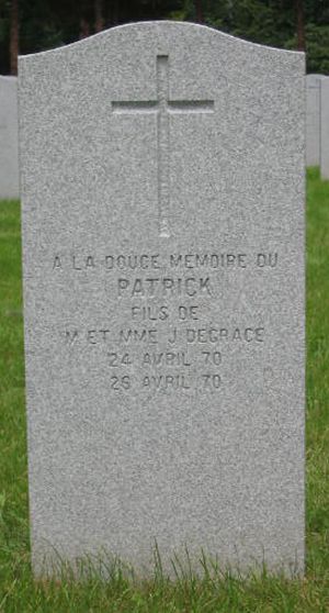 Headstone of Patrick Degrace.