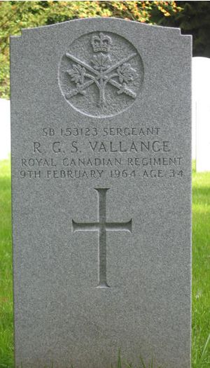 Headstone of R. G. S. Vallance.