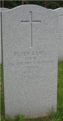 Headstone of Peter Garry Berrigan.