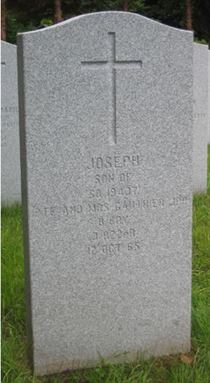 Headstone of Joseph Gauthier.