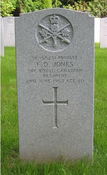 Headstone of F. O. Jones.