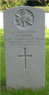 Headstone of C. White.