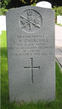 Headstone of L. H. Churchill.