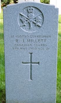 Headstone of R. J. Millett.