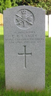 Headstone of E. R. T. Lacey.