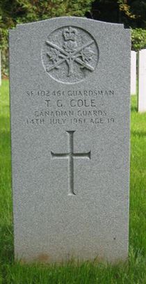 Headstone of T. G. Cole.