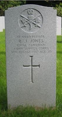 Headstone of R. J. Jones.