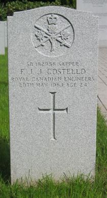 Headstone of F. J. J. Costello.