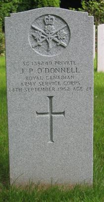 Headstone of J. P. O'Donnell.