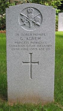 Headstone of G. Agnew.